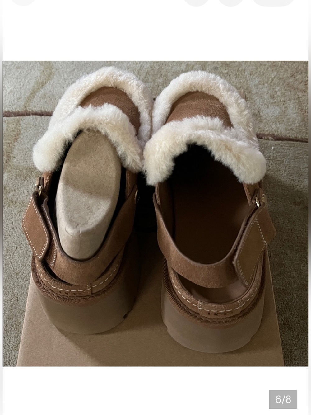 UGG Esme Suede Slingback Clogs - Picture 6 of 8